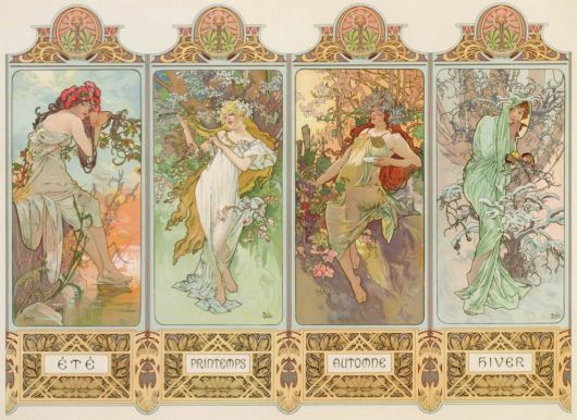 알폰스 무하, The Seasons, 1896