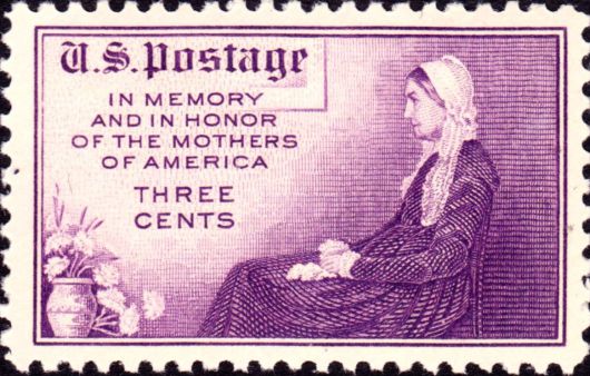 1934년 미국 어머니의 날 기념 우표.