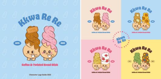 꽈배기 전문점의 캐릭터 디자인 [다롱팩토리]