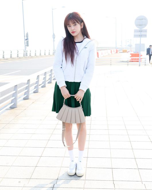 안유진 공항패션 [라코스테 제공]