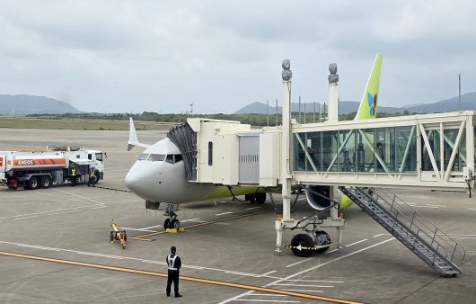 이시가키공항에 4월 부터 취항한 진에어