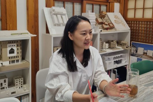 지난 8일 전소현 소보건축사사무소 소장이 헤럴드경제와 인터뷰하고 있다. [대한건축사협회 제공]