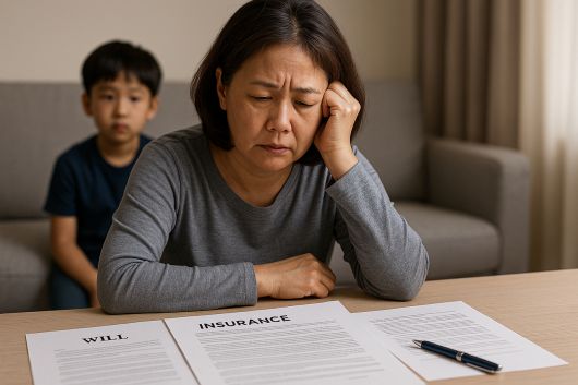 초등학생 아들을 둔 워킹맘 김정례(48) 씨는 얼마 전 암 진단을 받고 걱정이 크다. 다행히 종신보험을 들어뒀지만 과거 이혼한 남편이 최근 친권을 되찾기 위해 수소문하고 다닌다는 얘기를 듣고 걱정이 더욱 커졌다. 아들이 안전하게 보험금을 잘 활용할 수 있도록 하려면 어떻게 해야 할까. [챗GPT 이용해 제작]