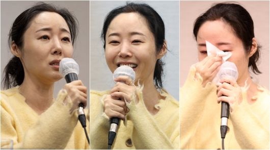 민희진 당시 어도어 대표가 2024년 5월 31일 서울 중구 한국프레스센터에서 같은 날 오전 열린 어도어 임시주주총회와 관련한 입장을 발표하고 있다.[연합]