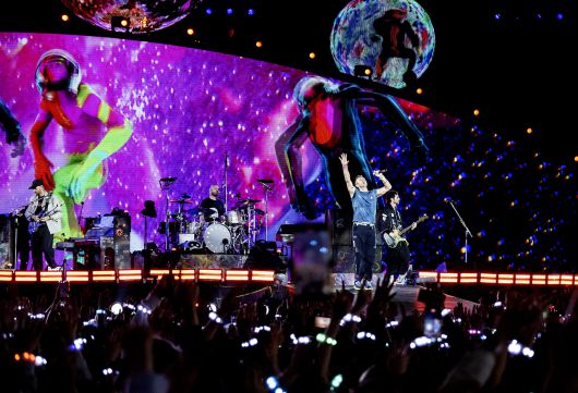 고양종합운동장에서 진행 중인 밴드 콜드플레이 내한공연 [라이브네이션코리아 제공]