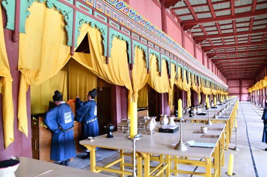 국가유산청은 20일 조선 왕과 왕비의 신주 49위를 종묘 정전으로 다시 옮기는 환안제(還安祭)를 개최했다. [국가유산청]