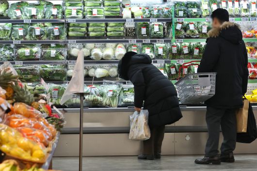 서울의 한 대형마트에서 시민들이 장을 보고 있다. [연합]