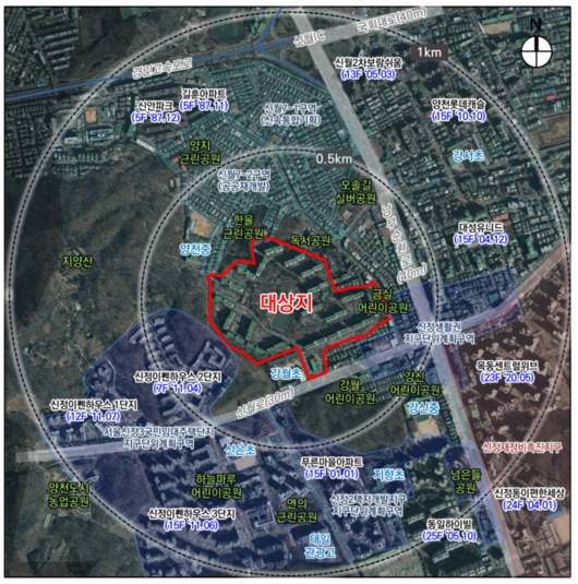 양천구 신월동 987-1번지 일대 위치도. [서울시]