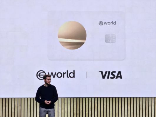 30일(현지시간) 미국 샌프란시스코에서 열린 TFH ‘At Last’ 행사에서 TFH 관계자가 비자카드와 협업에 대해 발언하고 있다.[샌프란시스코=김광우 기자]