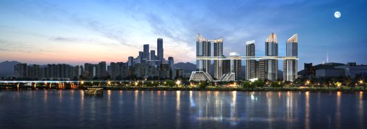 HDC현대산업개발의 ‘용산정비창 전면1구역’ 예상 단지 투시도. [HDC현대산업개발 제공]