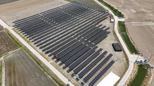 전남 영광군 월평마을에 설치된 태양광 단지.