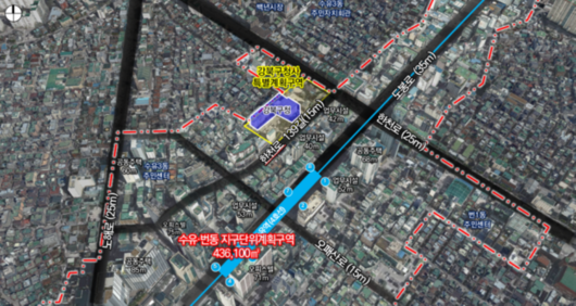 강북구 수유동192-59번지 일대 위치도. [서울시]