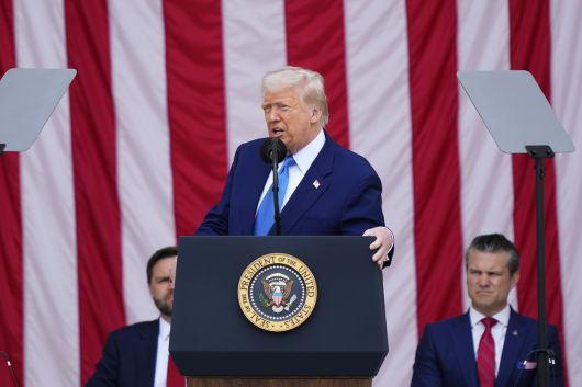 메모리얼데이 기념식에 참석한 도널드 트럼프 미국 대통령 [AP]