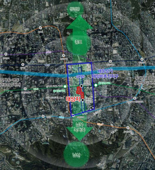 중구 인현동1가 31번지 일대 위치도. [서울시]