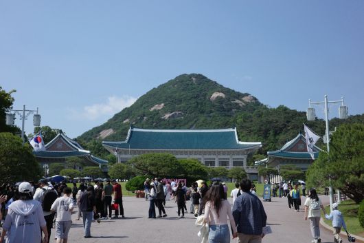 청와대 본관 전경. 이정아 기자