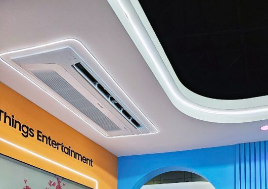 삼성전자 가정용 시스템에어컨 1Way 카세트 제품. [삼성전자 제공]