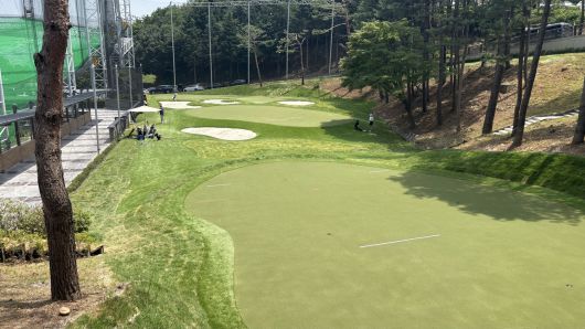 19일 방문한 워커힐 골프클럽의 숏게임 콤플렉스. 신현주 기자