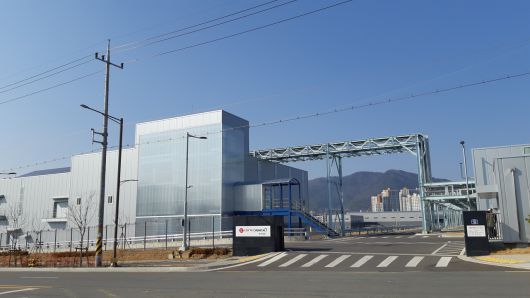 대구 국가물산업클러스터 내 롯데케미칼 수처리 분리만 생산공장 전경 [롯데케미칼 제공]