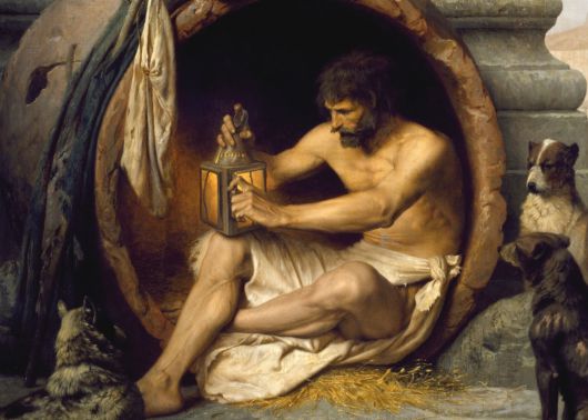 장 레옹 제롬, 디오게네스(일부 확대), 1860, 캔버스에 유채, 74.5x101cm, 월터스 미술관