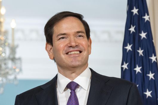 마코 루비오 미 국무부 장관이 지난 18일(현지시간) 워싱턴에서 에스퍼 바르스 이데 노르웨이 외무장관과 회담하고 있다. [AP]