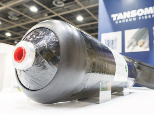 HS효성첨단소재가 지난해 미국 샌디에이고 ‘CAMX 2024’ 전시회에서 선보인 탄소섬유 브랜드 ‘탄섬(TANSOME)’. [HS효성 제공]