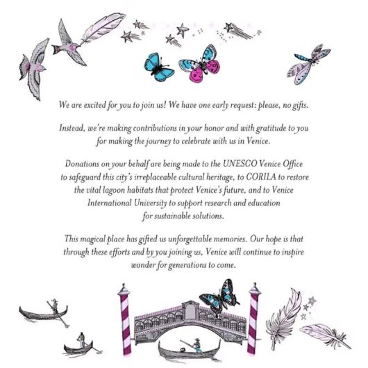 제프 베이조스-로렌 산체스의 결혼식 청첩장 [온라인 커뮤니티 레딧]