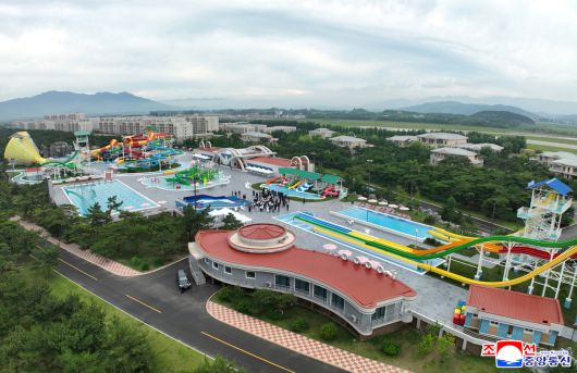 원산 갈마지구 복합관광단지 워터파크 등 테마파크[조선중앙통신·연합]