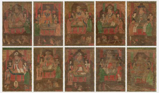 총 10폭으로 된 시왕도  [국가유산청·국외소재문화유산재단 제공]