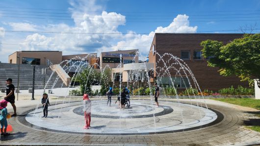 풍기룰루랄라 놀이터 바닥분수[영주시 제공]