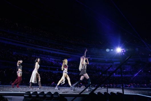 블랙핑크가 소파이 스타디움에서 공연을 하고 있다. [YG엔터테인먼트]