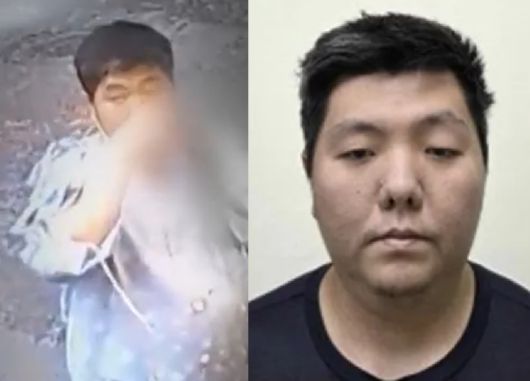 김성진의 범행 직후 모습[좌, MBC] 경찰이 공개한 김성진의 얼굴[우, 서울경찰청]