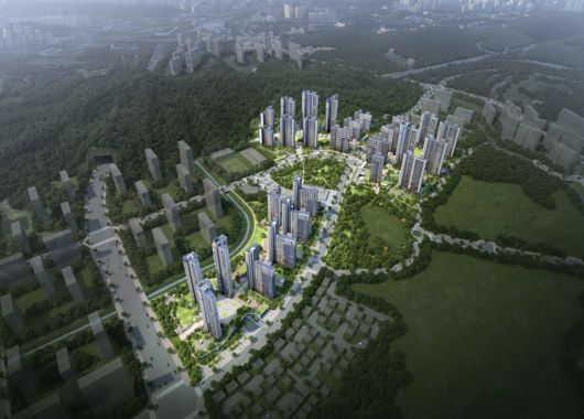 ‘의왕군포안산 공공주택지구 A1-1·A1-2·A1-4블록 민간참여 공공주택사업’ 조감도. [금호건설]