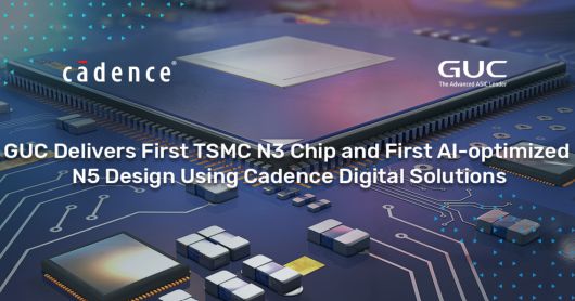 케이던스 디자인 시스템즈와 대만 TSMC이 협업해 최첨단 칩을 전달했다는 것을 홍보하는 이미지 [케이던스 제공]