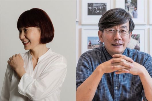 (왼쪽부터) 소설가 은희경, 언론인 손석희