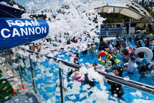 23일 도청신도시 패밀리파크 물놀이장에서 열린 ‘2025 경북도청신도시 버블런’ 행사장 모습 [예천군 제공]