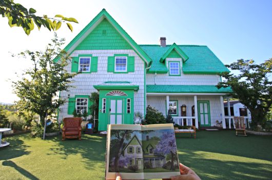 애니메이션 속 초록 지붕 집을 그대로 재현한 고성 앤트리카페