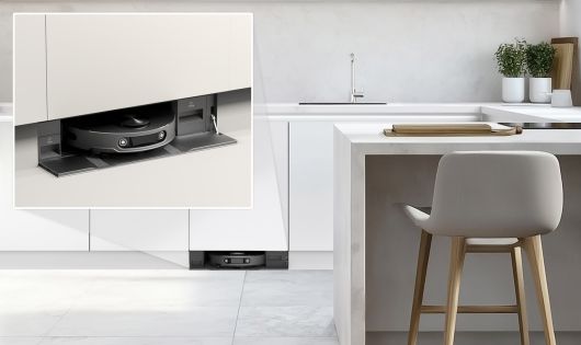 LG전자가 IFA 2025에서 선보이는 로봇청소기 신제품. 싱크대 걸레받이 부분에 설치가 가능해 공간을 덜 차지한다. [LG전자 제공]