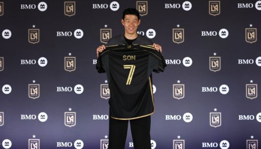 월드클래스 손흥민 선수의 LAFC 입단식 모습. [애플TV 제공]