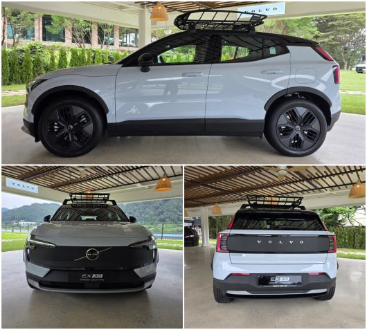 EX30 크로스컨트리 측면(위부터 시계방향), 후면, 정면. 서재근 기자