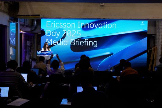 22일 시벨 콤바즈 에릭슨코리아 대표가 서울 이태원에서 열린 ‘에릭슨 이노베이션 데이 2025’ 기자간담회에 참석해 발언하고 있는 모습 [에릭슨 제공]
