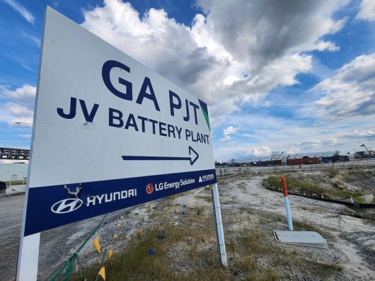 현대차-LG엔솔 배터리 공장 건설 현장 [연합]