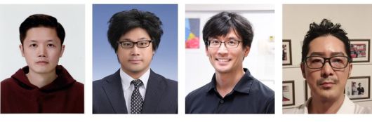 이번 연구를 수행한 한국과 일본 공동 연구진. 린유시(왼쪽부터) KBSI 박사후연구원, 마사키 오쿠무라 일본 도호쿠대학교 교수, 토모히데 사이오 일본 도쿠시마대학교 교수, 이영호 KBSI 박사. [KBSI 제공]