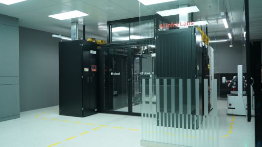 AI 이노베이션 센터(AI Innovation Center) 내 AI 인프라 랩 전경. [kt cloud 제공]