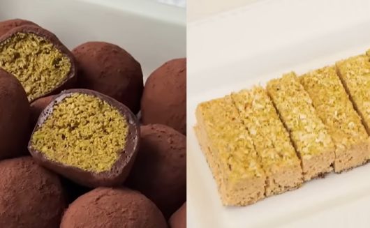 두바이 쫀득 쿠키. 시영 양이 바라던 모습(좌), 안성재 셰프가 만든 모습(우)[유튜브 채널 ‘셰프 안성재’]