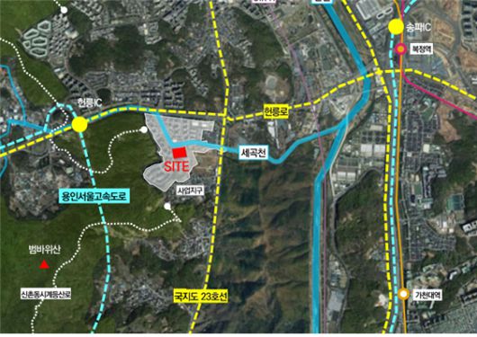 세곡6단지 위치도. [서울시 제공]