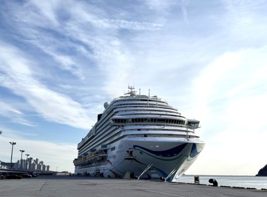 새해 부산항 첫 크루즈선 아도라호 입항