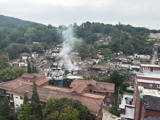 백사마을 일대의 전경. 정주원 기자