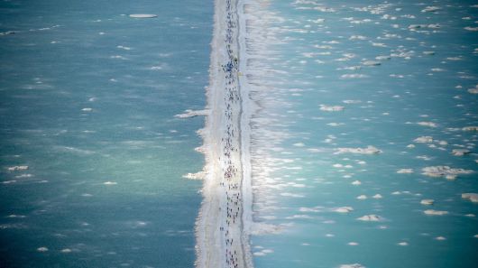 이스라엘 사해를 가로지르는 사해랜드마라톤