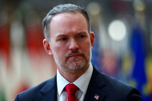 제이미슨 그리어 미국 무역대표부(USTR) 대표가 지난해 11월 벨기에 브뤼셀에서 무역 담당 유럽연합(EU) 장관들과의 업무 오찬에 참석한 모습. [로이터]