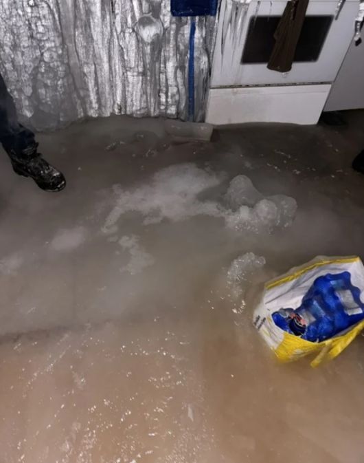 수도관 동파로 얼어붙은 캐나다 퀘백의 주택 내부 [오디티센트럴]